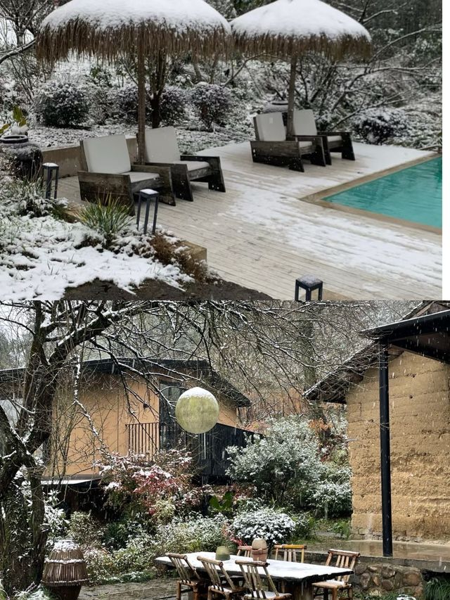 湖州安吉！雪景私湯小院！避世感