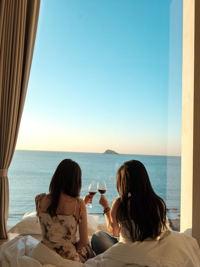 為了住這間海景房特地來了一趟青島