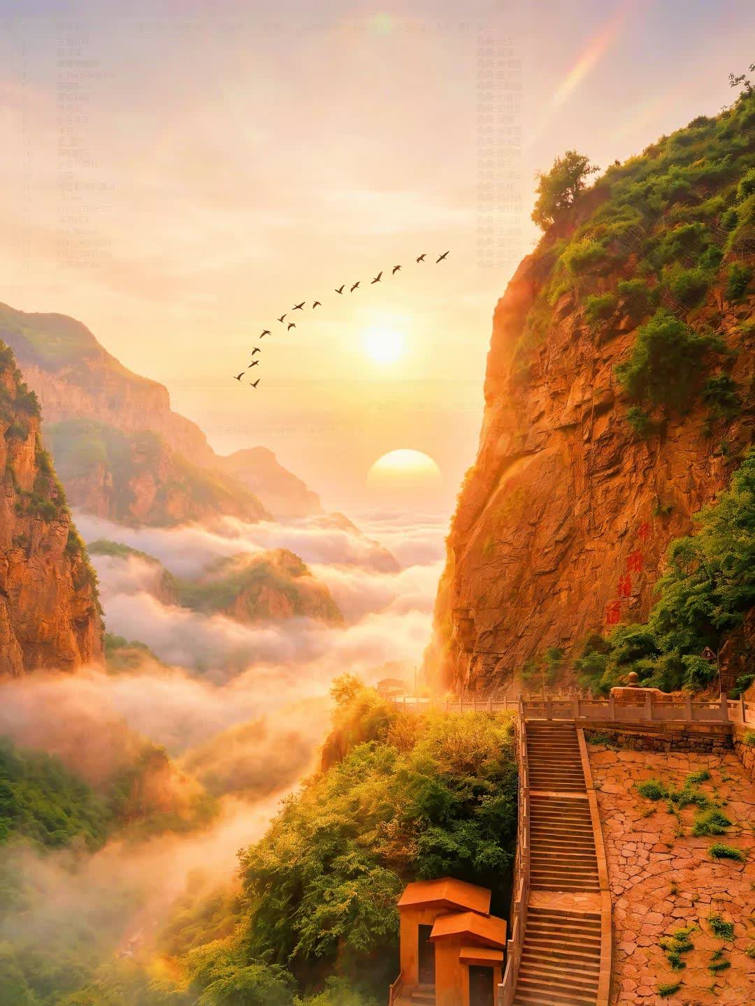 Fewer crowds and beautiful scenery‼️ Surrounded by a sea of clouds near Zhengzhou
