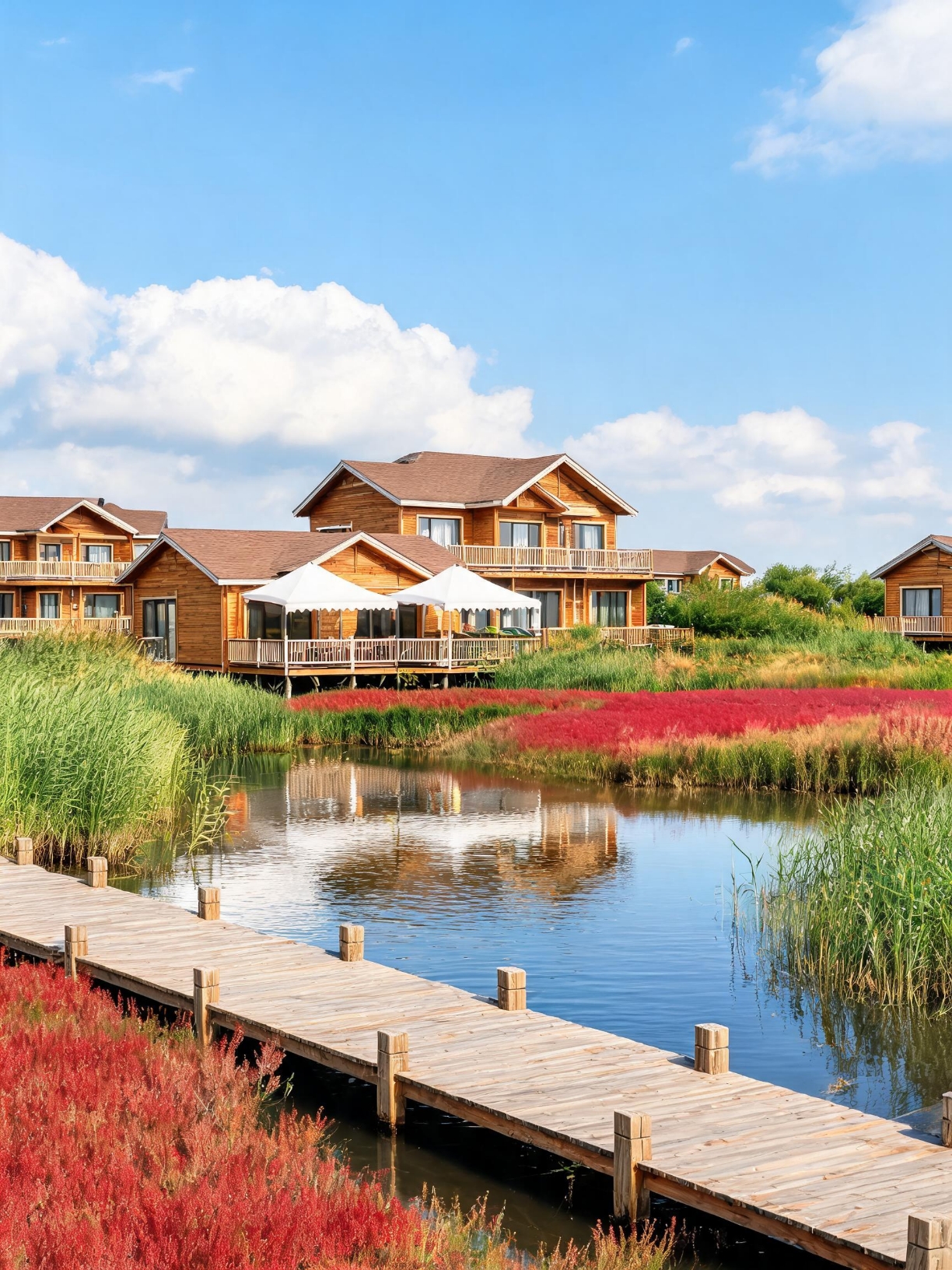 Stayed at a lakeview guesthouse in the Panjin wetlands—so healing