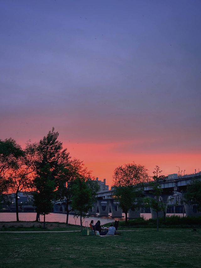 사람 없는 한적한 광나루 한강공원 💚