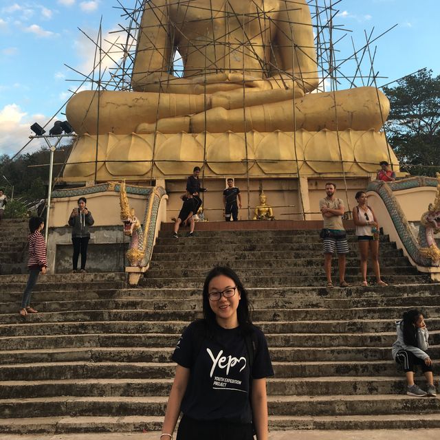 Giant Buddha statue across the Mekong River!
