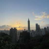 Taipei City when the Sun Sets