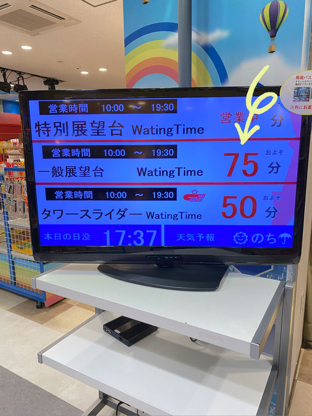 通天閣の待ち時間について