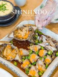 Shinjindo ร้านปูไข่ดองลับฮงแด เปิดยัน 4 ทุ่ม🦀