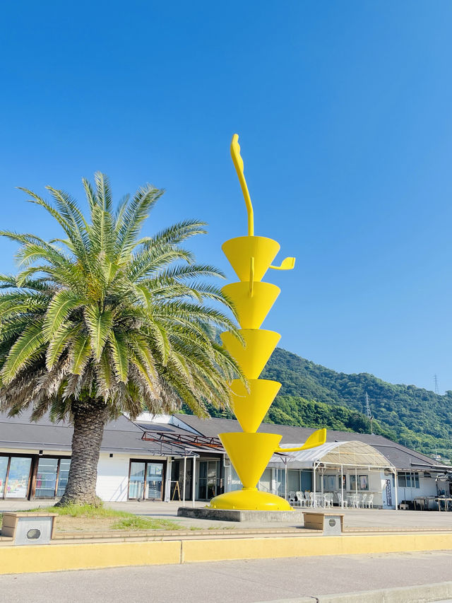 【広島県:しまなみ海道】レモンの島の象徴的オブジェ「瀬戸田サンセットビーチ」