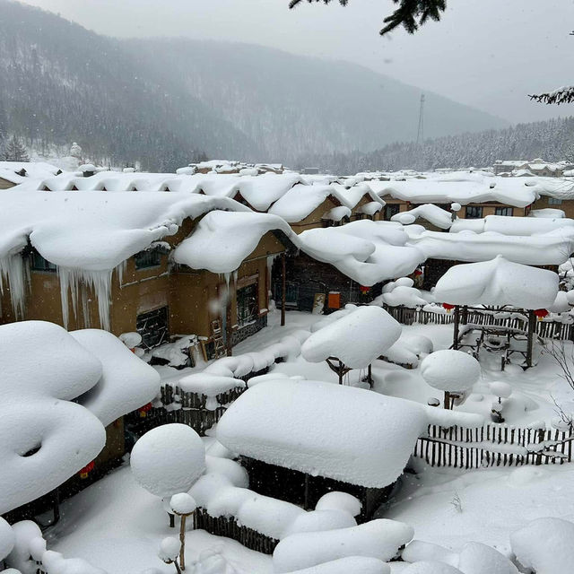 น่ารัก China Snow Town 🛖❄️