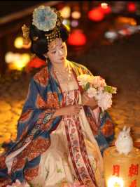 盛唐氛圍感拉滿，彩霞亭漢服拍攝