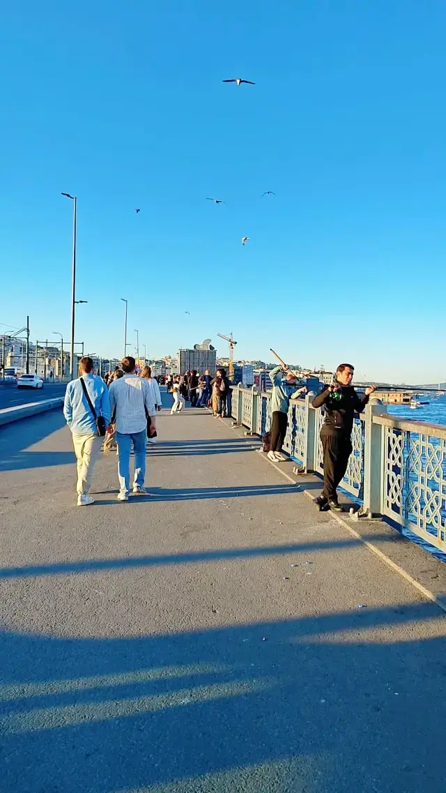 Walking at Galata Bridge