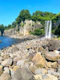 Jeongbang Waterfall: Nature’s Curtain by the Sea