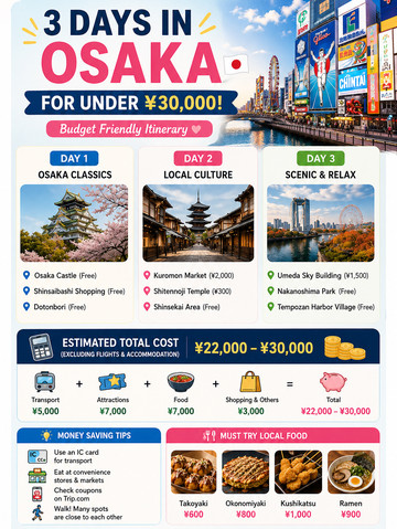 大阪で3日間、3万円以下で過ごす🇯🇵💴 | Trip.com 大阪