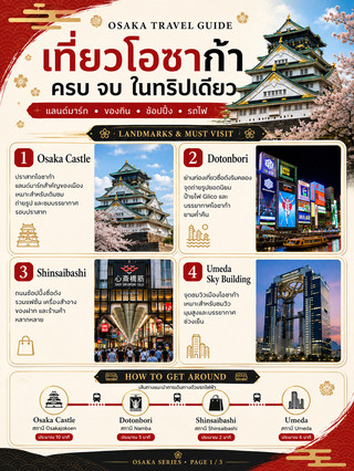 แพลนเที่ยวโอซาก้า 3 วัน 🇯🇵 เที่ยว กิน ช้อป ครบในทริปเดียว!
