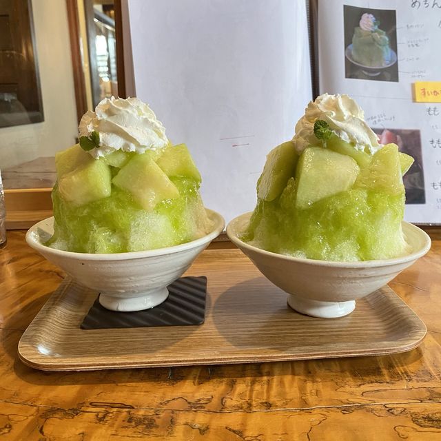 神戸西区「珈専舎たんぽぽ」夏の名物めろん氷が美味しすぎてびっくりした！数量限定！