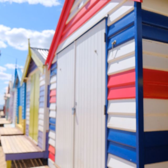 [墨爾本景點] Brighton Beach Bathing Boxes 彩虹小屋