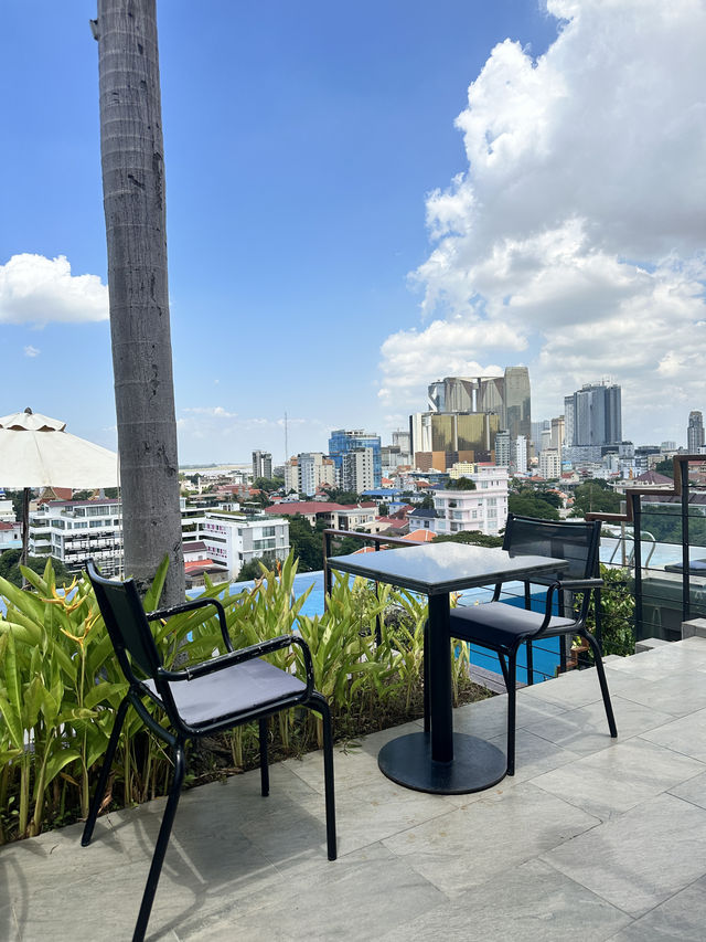 Beach vibes in the city, Phnom Penh’s Best rooftop pool 🏊 🏖️ 