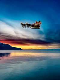 蒙特勒原來真的有會飛的聖誕老人