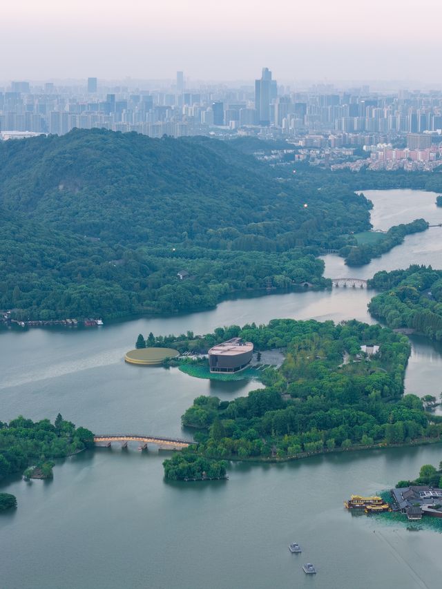 杭州湘湖徒步登山路線,視角絕美不輸西湖。
