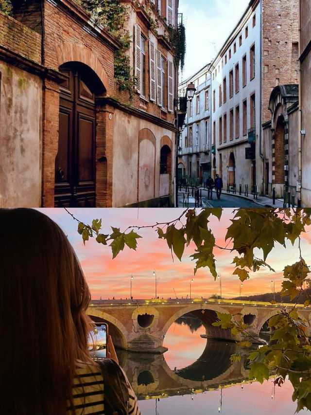 夕陽下的玫瑰之城圖盧茲 Toulouse。