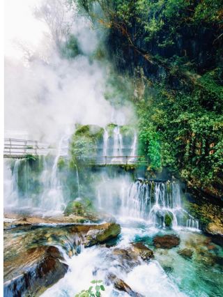 Luoji Mountain Ninety-Nine Mile Hot Spring Waterfall
