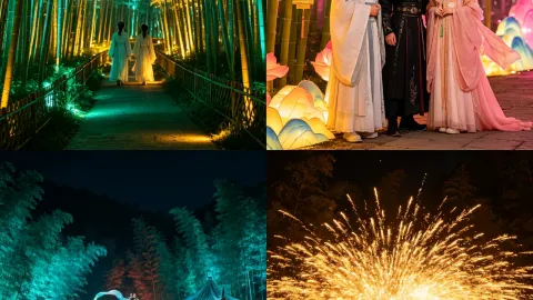 Anji Xianxia Bamboo Forest Night Tour | Step into a real Xianxia world! It's breathtaking in person. — traveler post in Anji