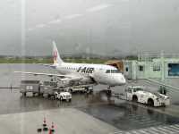福岡空港→高知(龍馬)空港へ。JAL『エンブラエル』で高知へ飛ぶ。