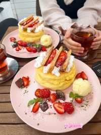 【福岡カフェ】ふわふわパンケーキの美味しいお店🍓
