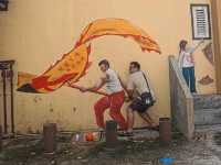 Colourful Street in Ipoh, Art Street