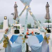 Romantic dinner ที่ห้องอาหาร blue horizon วิวทะเล