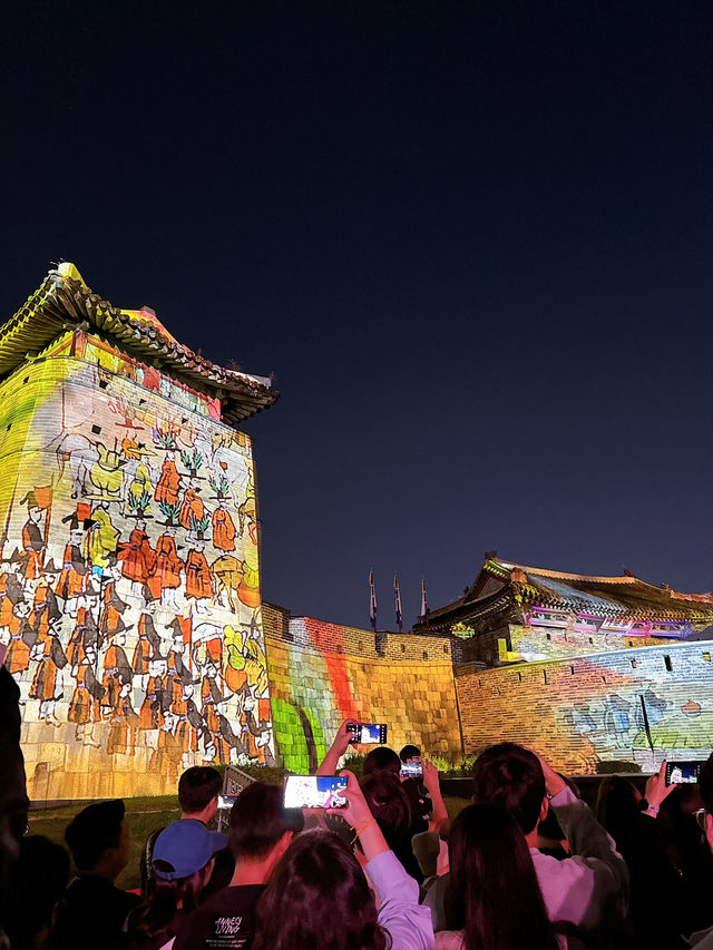 【韓国/水原】世界遺産でナイトマーケット！プロジェクションマッピングまで🏰 