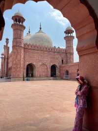 A pink majestic mosque