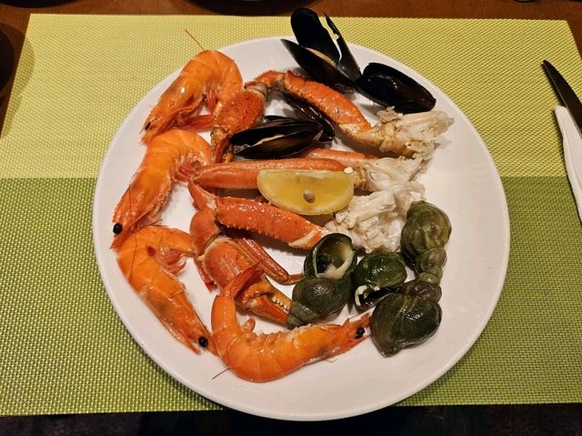 半價的酒店海鮮自助晚餐