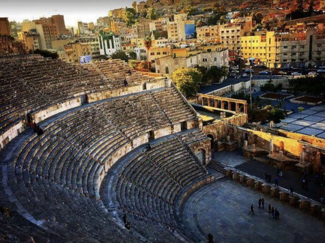 The Roman Amphitheater is one of the most famous historical landmarks in Amman, Jordan. It dates bac