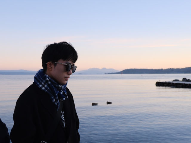 🌅紐西蘭陶波湖日落｜與鴨鴨靜賞黄金時刻✨
