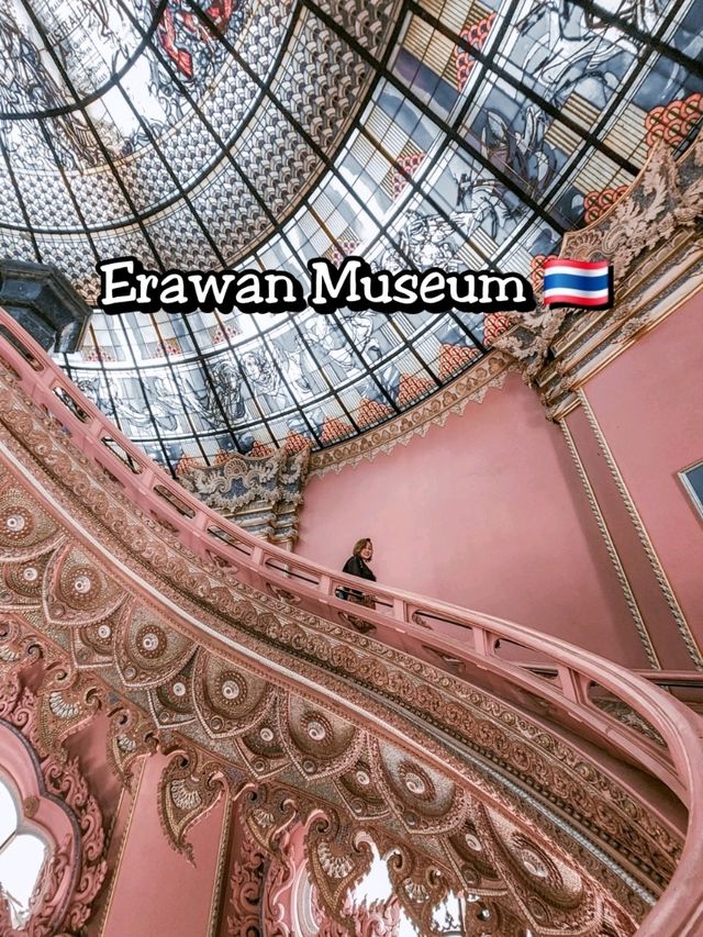 Erawan Museum – A Grand Pink Temple with a Giant Elephant on Top 🐘💗