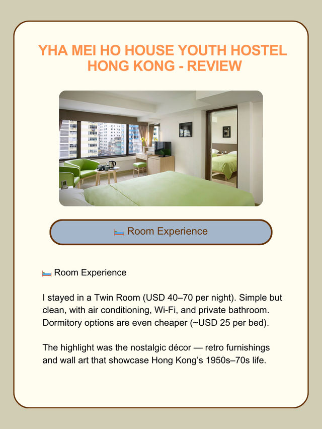 🏨 YHA Mei Ho House Youth Hostel – Hongkong  🏨 YHA Mei Ho House Youth Hostel – Hongkong