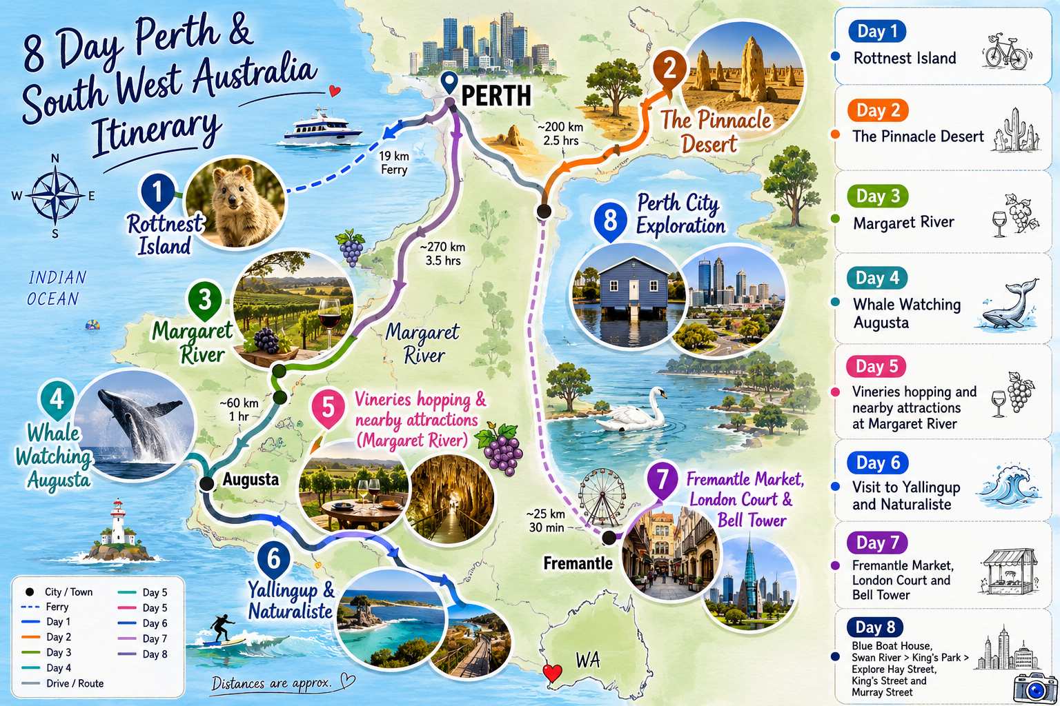 8-days Perth and South West Australia Itinerary 