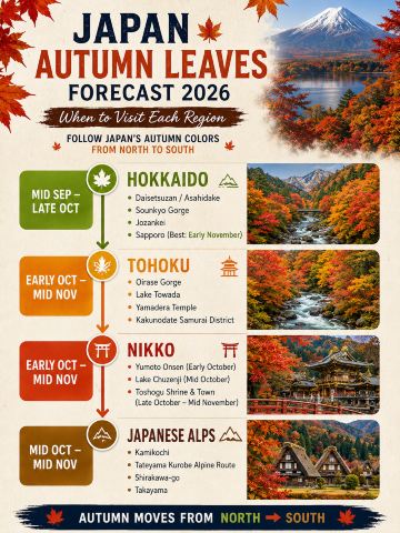 保存版】2026年 日本全国紅葉見頃予想🍁地域別ガイド | Trip.com 京都