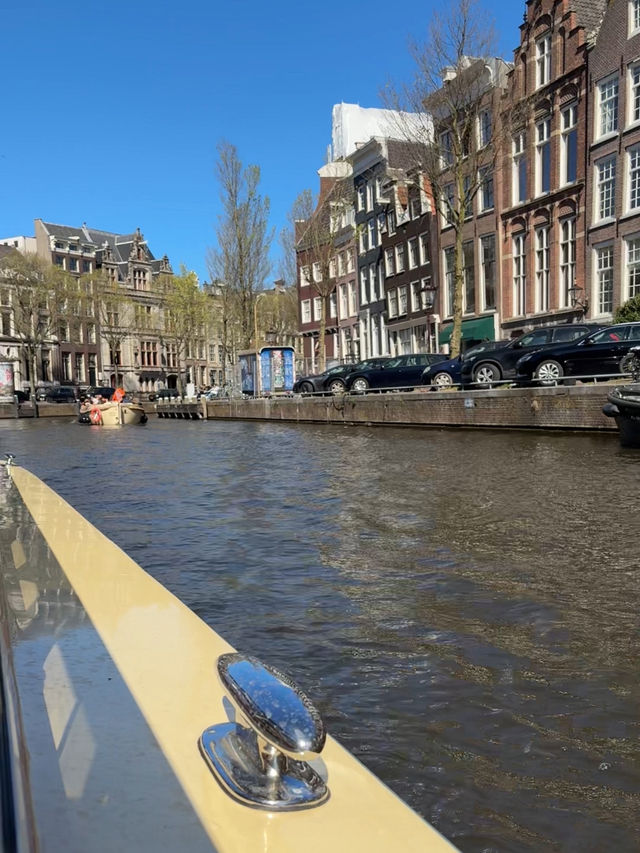 Beautiful view of Amsterdam canals