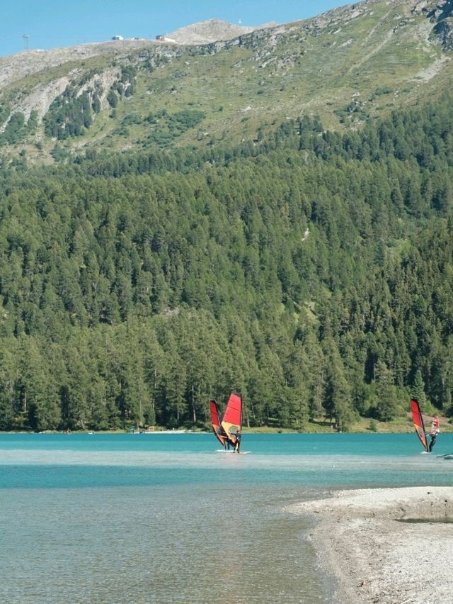 Lake Life at Silvaplana: Wind, Waves & Alpine Views ⛰️🌊 Lake Life at Silvaplana: Wind, Waves & Alpine Views ⛰️🌊