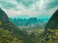 A view of the Karst Mountains from Moon Hill