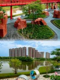 東莞又開大!新晉濕地公園!超美網紅橋鮮豔的顏色