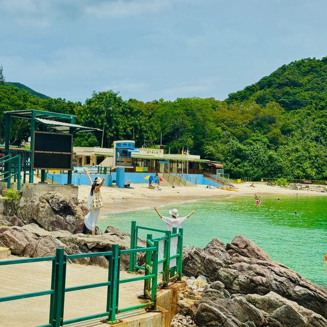 🏝️【西貢半月灣｜香港隱藏版玻璃海！果凍色海水靚到唔捨得走】