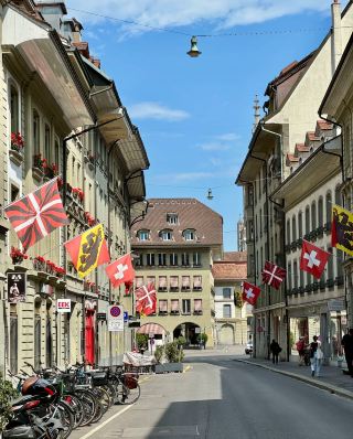 "Bern: Immersing Time in Green Waves and Spires" 