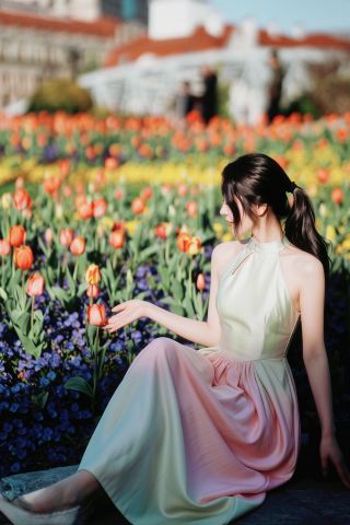 The tulips at the Bund have bloomed, making Shanghai incredibly romantic at this moment