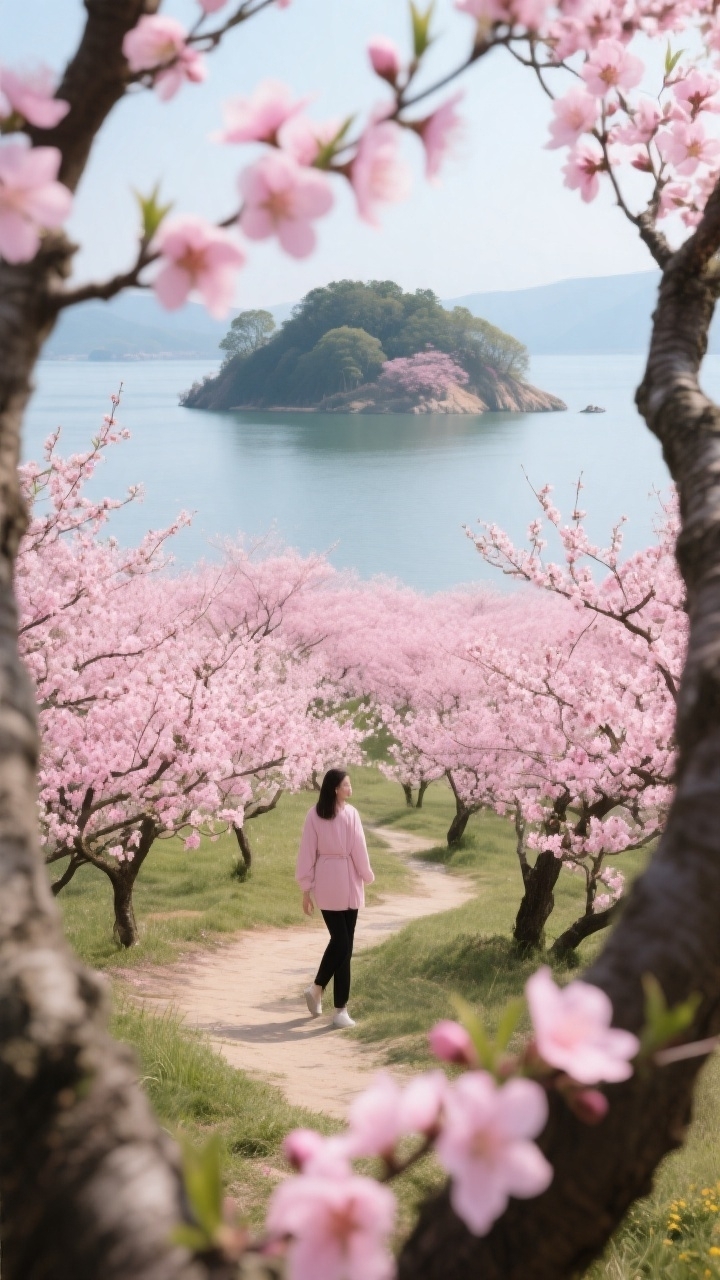 わあ！武昌沙湖公園は春になると、息を呑むほど美しい花の海に覆われる