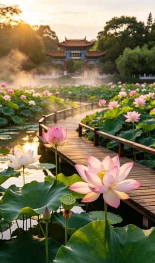 Summer at Longquan Heilongtan, the pond and spring reflect the mountain’s coolness