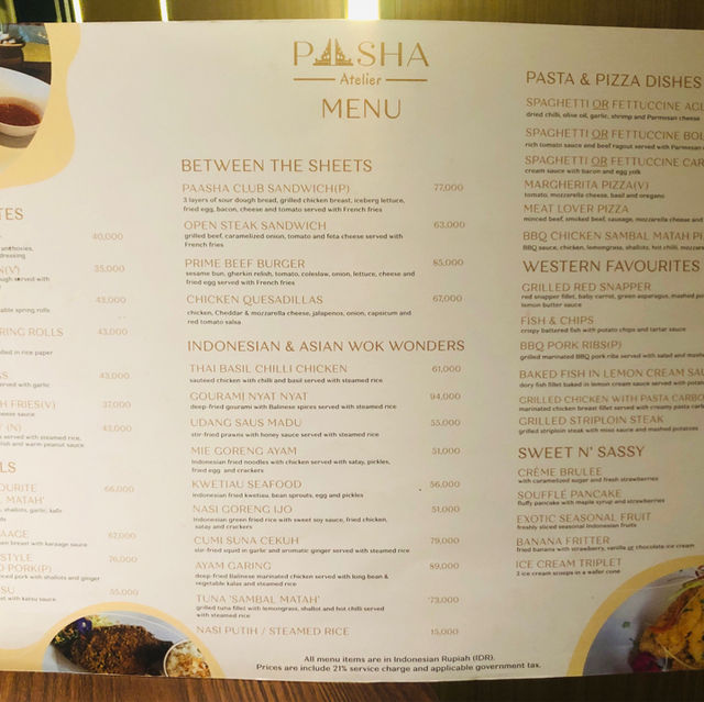 四星級飯店內的浪漫晚餐，兩個人只要七塊錢美金：Paasha Atelier 