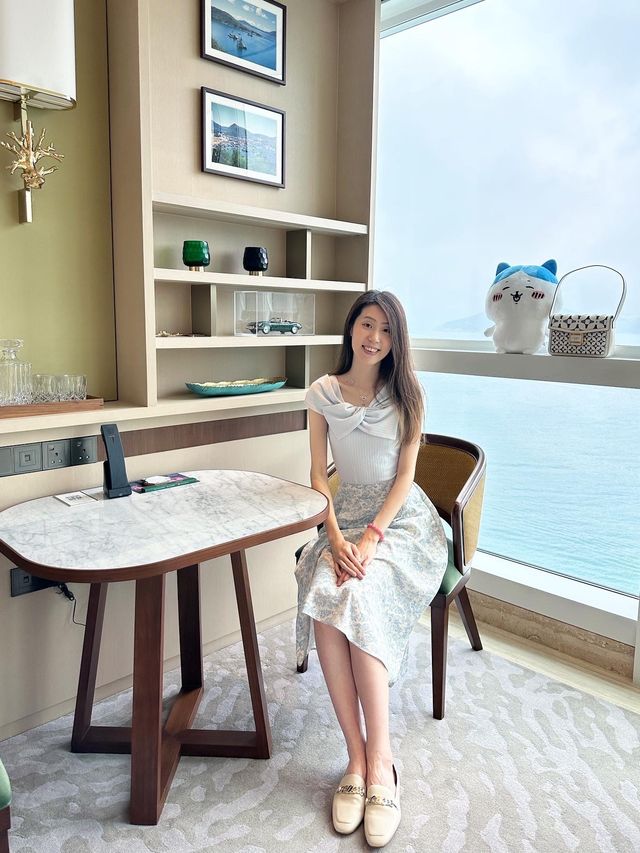 香港富麗敦海洋公園酒店-16樓最高樓層西翼尊貴海景大床房～