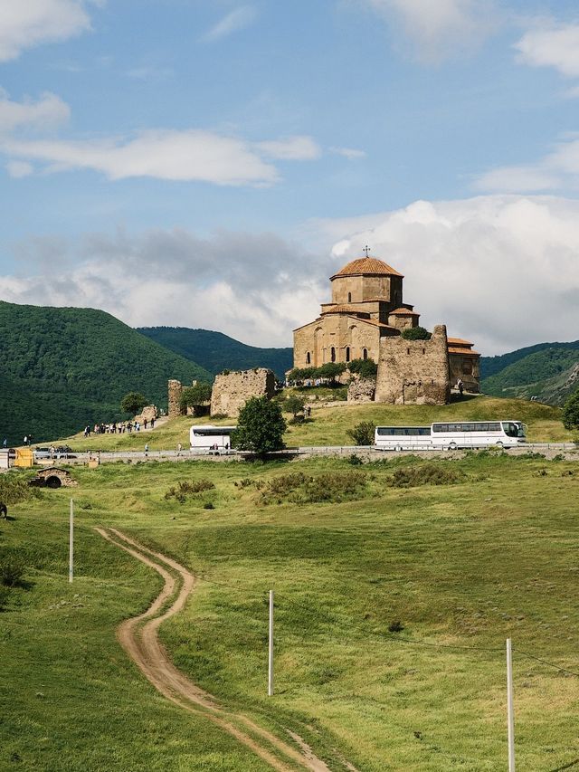 Beautiful Jvari mountain monastery in Georgia