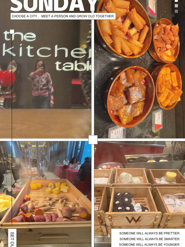 「廣州W酒店二樓的The Kitchen Table，絕對是早晨美好的享用選擇！」